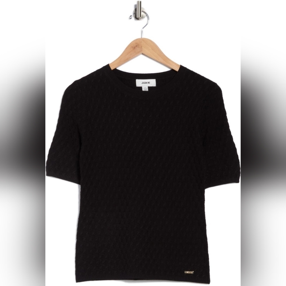 Jason WU Textured Elbow Sleeve Sweater .